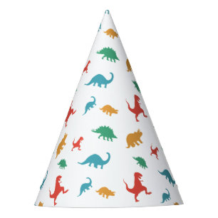 Chapéu De Festa Aniversário de criança de Padrão Colorido do Dinos