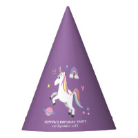 Aniversário de criança de Unicórnio Roxo Magnético