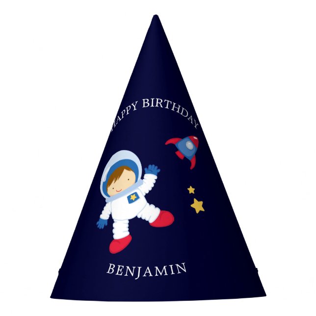 Chapéu De Festa Aniversário de criança do Astronauta Boy (Frente)