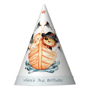 Chapéu De Festa Aniversário de criança do leão do navio pirata náu