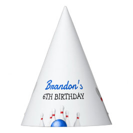 Chapéu De Festa Aniversário de criança Vermelho e Boliche Azul Div