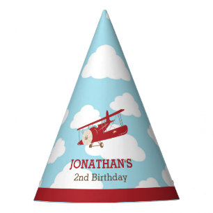 Chapéu De Festa Aniversário de criança Vintage Airplane (avião ver
