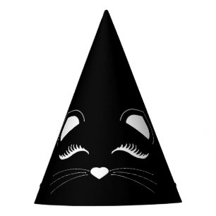 Chapéu De Festa Aniversário de Gato Negro e Branco