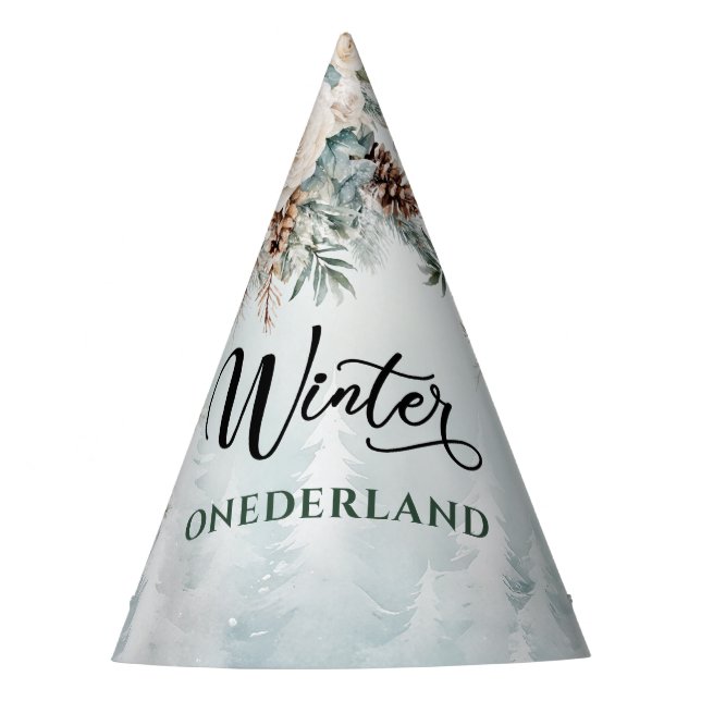 Chapéu De Festa Aniversário de Winter Onederland (Frente)
