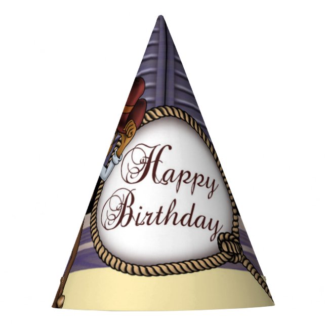 Chapéu De Festa Aniversário do cowboy americano africano (Frente)