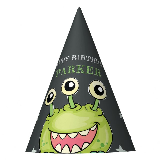 Chapéu De Festa Aniversário do Tema Monstro (Frente)