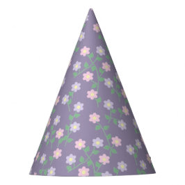 Chapéu De Festa Aniversário Floral Roxo