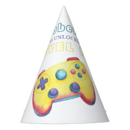 Chapéu De Festa Aniversário Infantil Jogo de Vídeo Aquarela