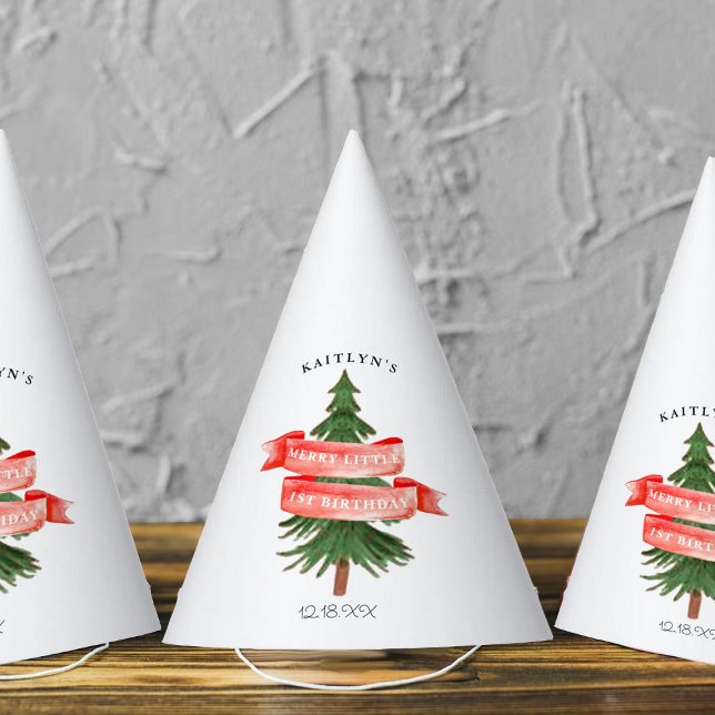 Chapéu De Festa Aniversário Pequeno da Feliz de Pinheiros com Aqua (Criador carregado)