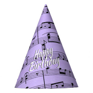 Chapéu De Festa Aniversário roxo da partitura