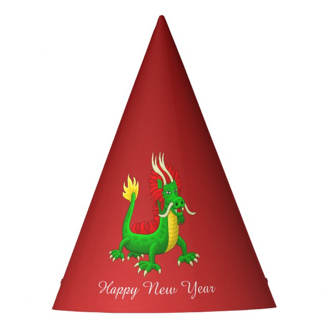 Chapéu De Festa Ano Novo Chinês Dragão (Frente)