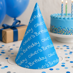 Chapéu De Festa Apelido personalizado Aniversário do Partido Azul