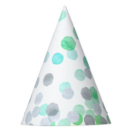 Chapéu De Festa Aquarela de Pontos Geométricos Pastel Simples Fofa