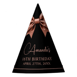 Chapéu De Festa Arco Glitter Dourado Rosa Chic Doce 16 Aniversário