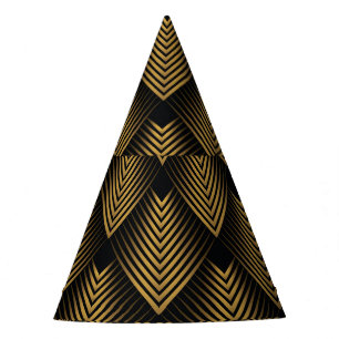 Chapéu De Festa Art Deco: Praças Ouros, Papel de parede do canto.