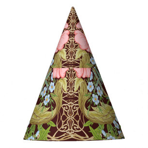 Chapéu De Festa Art Nouveau Style Floral: Padrão Vintage Colorido
