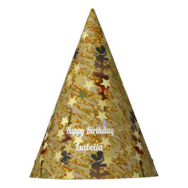 Chapéu De Festa Arte Abstrata com Estêncil Padrão Brilhante Qualqu