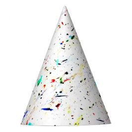 Chapéu De Festa Arte Abstrata Salpicos de Tinta Manchados