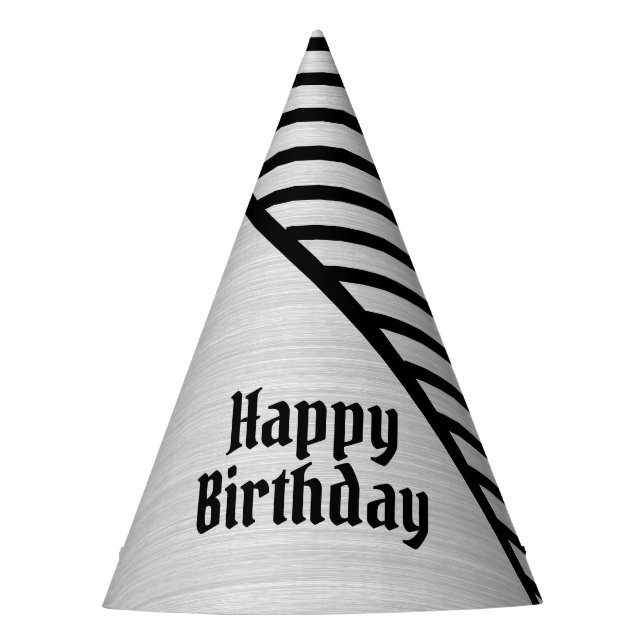 Chapéu De Festa Arte de Linha Monograma Moderna (Frente)