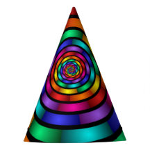 Arte fractal moderna e colorida, redonda e psicodé