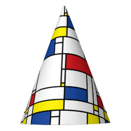Chapéu De Festa Arte Moderna De Stijl Geométrica Minimalista Mondr