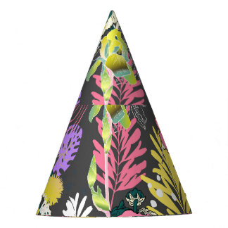 Chapéu De Festa Arte Tropical Flor: Padrão Original.