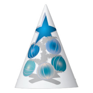 Chapéu De Festa Árvore de Natal azul