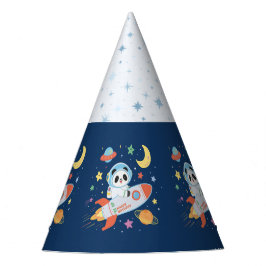 Chapéu De Festa Astronauta azul-e-laranja - Tema espacial para