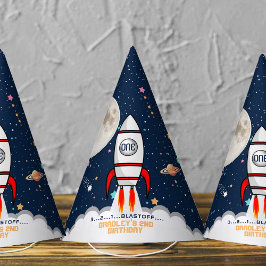 Chapéu De Festa Astronauta Rocket Outer Space primeiro aniversario
