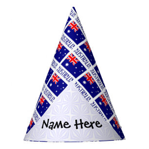 Chapéu De Festa Austrália e Bandeira Australiana Personalizada em 