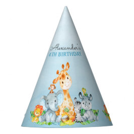 Chapéu De Festa Aves da Selva Safari Cute Safari