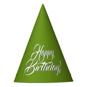 Chapéu De Festa Avocado Verde Parabéns