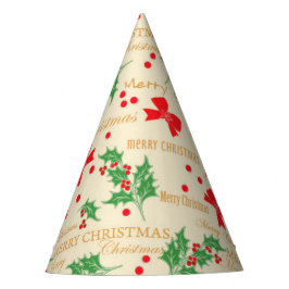 Chapéu De Festa Azevinho de Natal e Fita