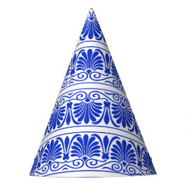 Chapéu De Festa Azul-padrão árabe mediterrânico grego