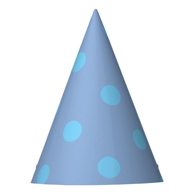 Chapéu de Festa Azul Periwinkle sobre Azul (Frente)