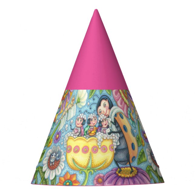 Chapéu De Festa Baby Ladybugs Bubblá FESTA HAT * Personalizar (Frente)