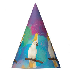 Chapéu De Festa Baby Parrot Ara cockatoo Wild One com espaço