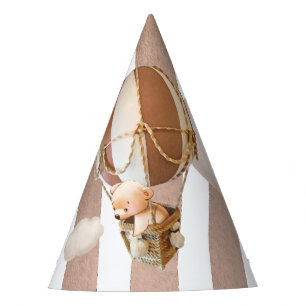 Chapéu De Festa Balão de Ar Quente do Urso Castanho
