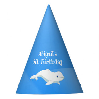 Chapéu De Festa Baleia de Beluga Personalizada no Oceano Ártico An