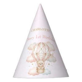 Chapéu De Festa Baloão de Ar Quente Beary Sweet para 1º Aniversári