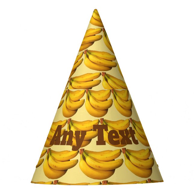 Chapéu De Festa Bananas amarelas num bando (Frente)