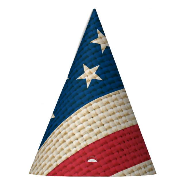 Chapéu De Festa bandeira faux burlap dos EUA (Esquerda)