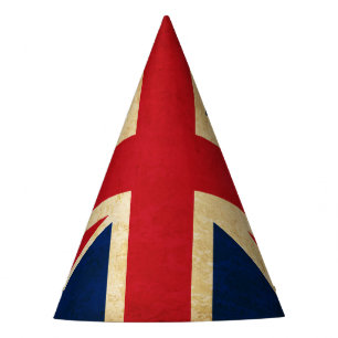 Chapéu De Festa Bandeira velha Union Jack de Reino Unido do Grunge