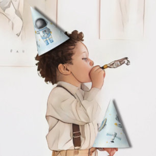 Chapéu De Festa Bebê espacial Astronauta Boy foguete contra a estr