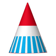 Belo Céu Vermelho Azul Tiras de Carnaval em Branco