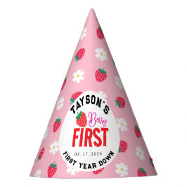 Chapéu De Festa Berry First Birthday primeiro aniversario Strawber