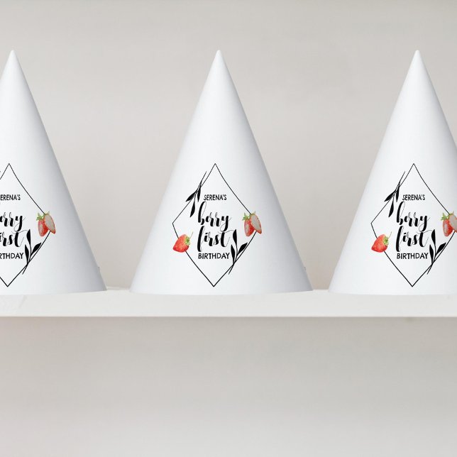 Chapéu De Festa Berry First | PRIMEIRO ANIVERSARIO | Morango | Mod (Criador carregado)