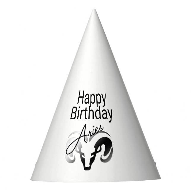 Chapéu De Festa Birthday Aries, o Ram Zodiac (Frente)