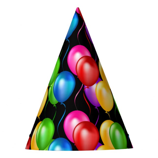 Chapéu De Festa Birthday Balloons Party Hat (Frente)