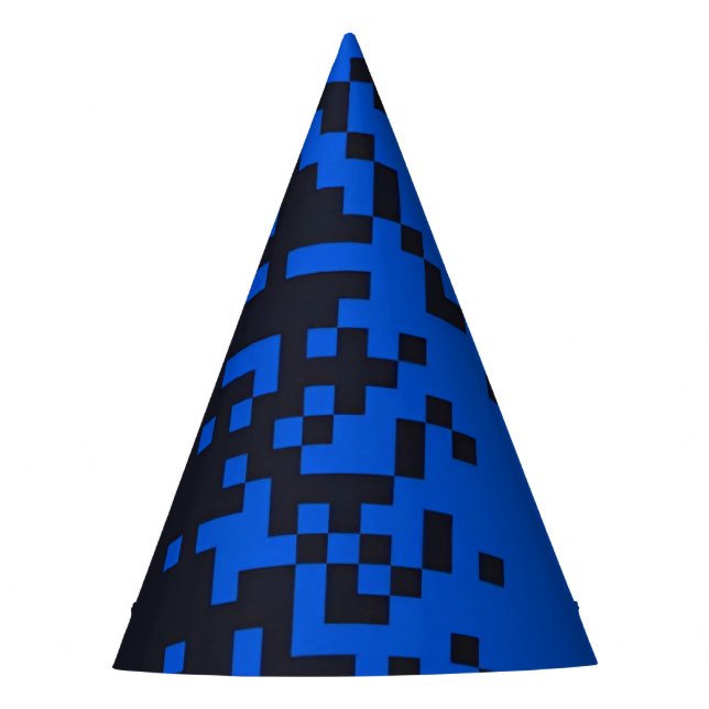Chapéu De Festa Blue Chunky Pixel Party Hat (Frente)